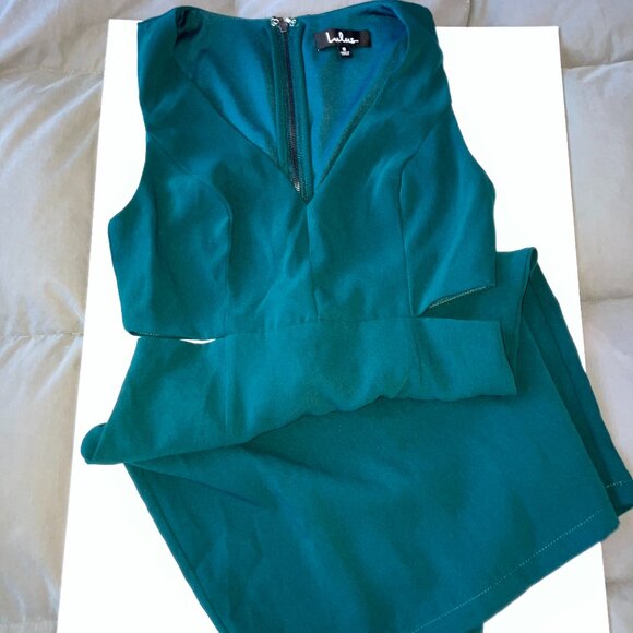 Lulus Teal Cutout Mini Dress • Size Small • Brand New • Waist Cutout, Flatter - Picture 2 of 5